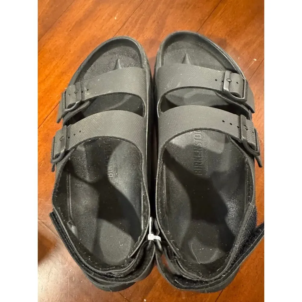 Birkenstock Mogami Birko-Flor Black Sandals EU 44 Men US 11.5 Regular Width